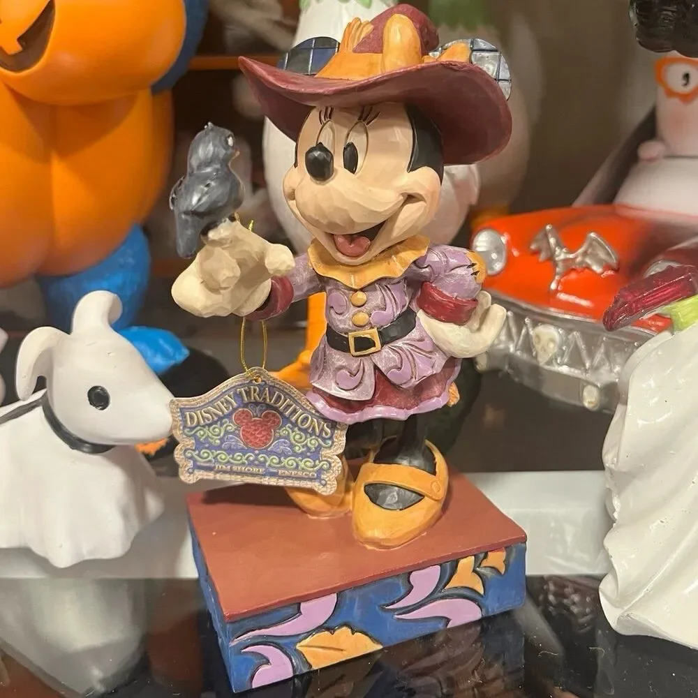 Disney Traditions Halloween Thanksgiving Mickey and Minnie Mouse Figurines (2)